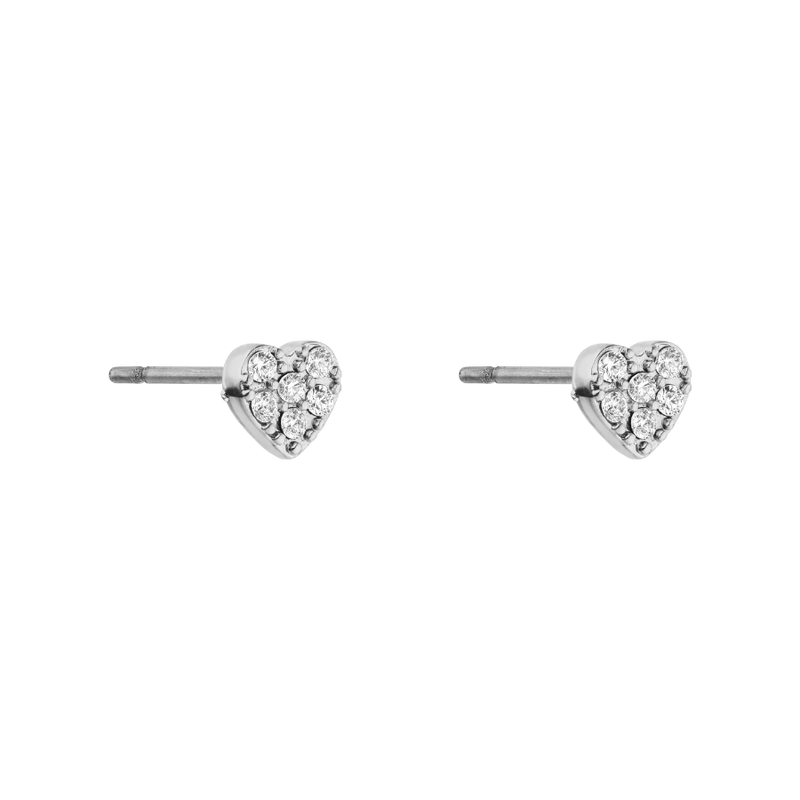 Pave Heart Ohrstecker 14K Vergoldet