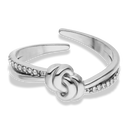 Pave Knot Ring 14K Vergoldet