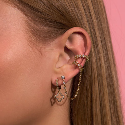 Naomi Pave Earcuff Gold