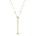 Pave Northern Star Y-Kette 14K Vergoldet