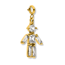 Pave Robot Charm 14K Vergoldet