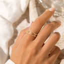 Pave Soul Infinity Ring 14K Vergoldet
