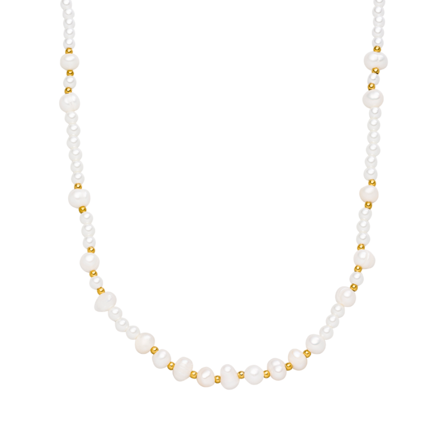 Pearl Vibes Kette 14K Vergoldet