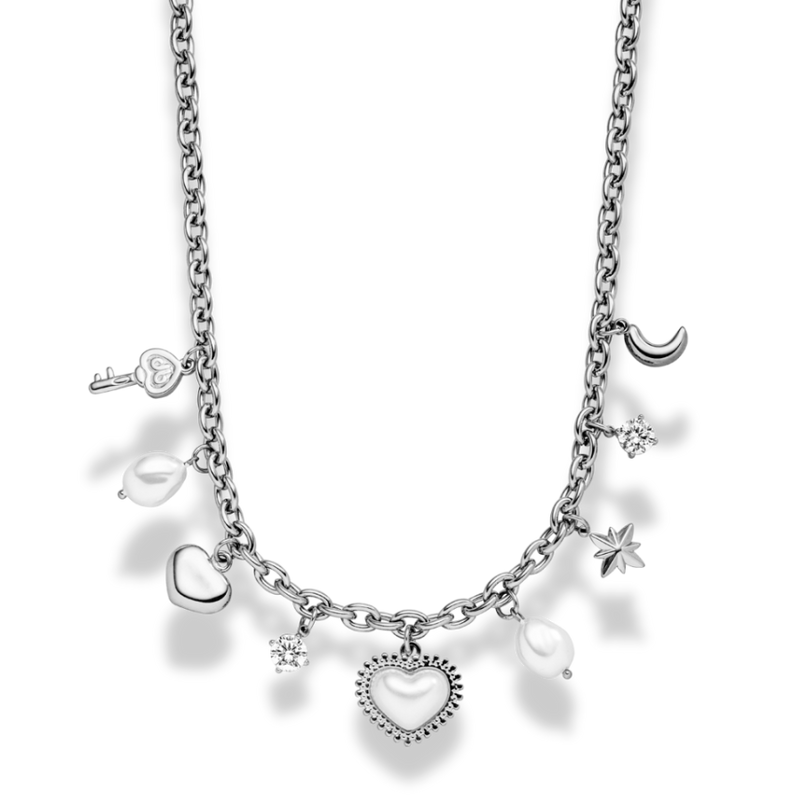 Pearl Elegance Charm Kette 14K Vergoldet