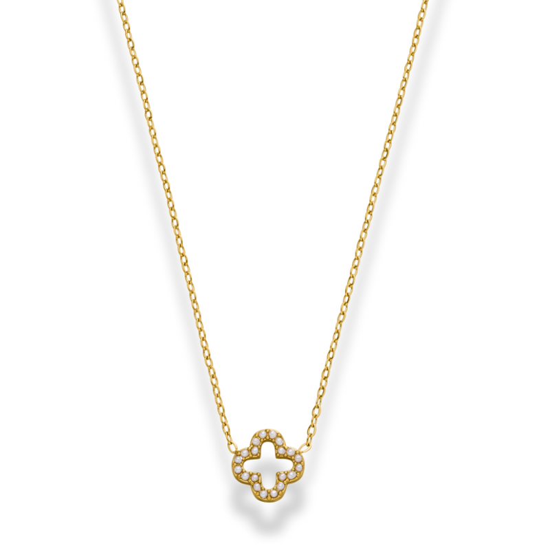 Pearl Lucky Aura Necklace 14K Gold Plated