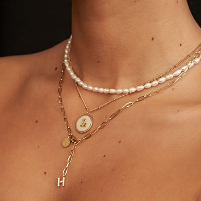 Pearl Abbaddon Necklace Gold