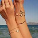 Perlmutt Lucky Leaf Abbaddon Armband 14k Vergoldet