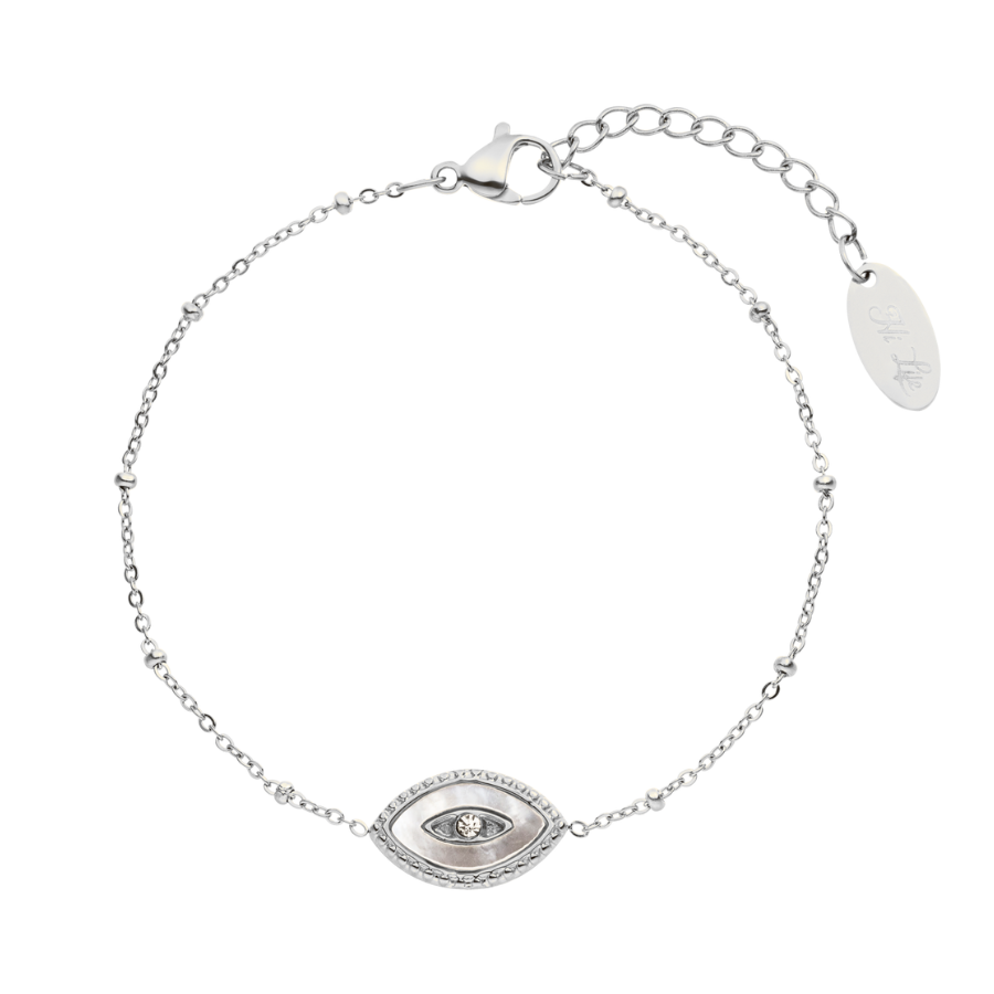 Mother of Pearl Vibes Eye Bracelet 18K Gold Plated