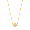 Mother of Pearl Vibes Eye Necklace 18K Gold Plated