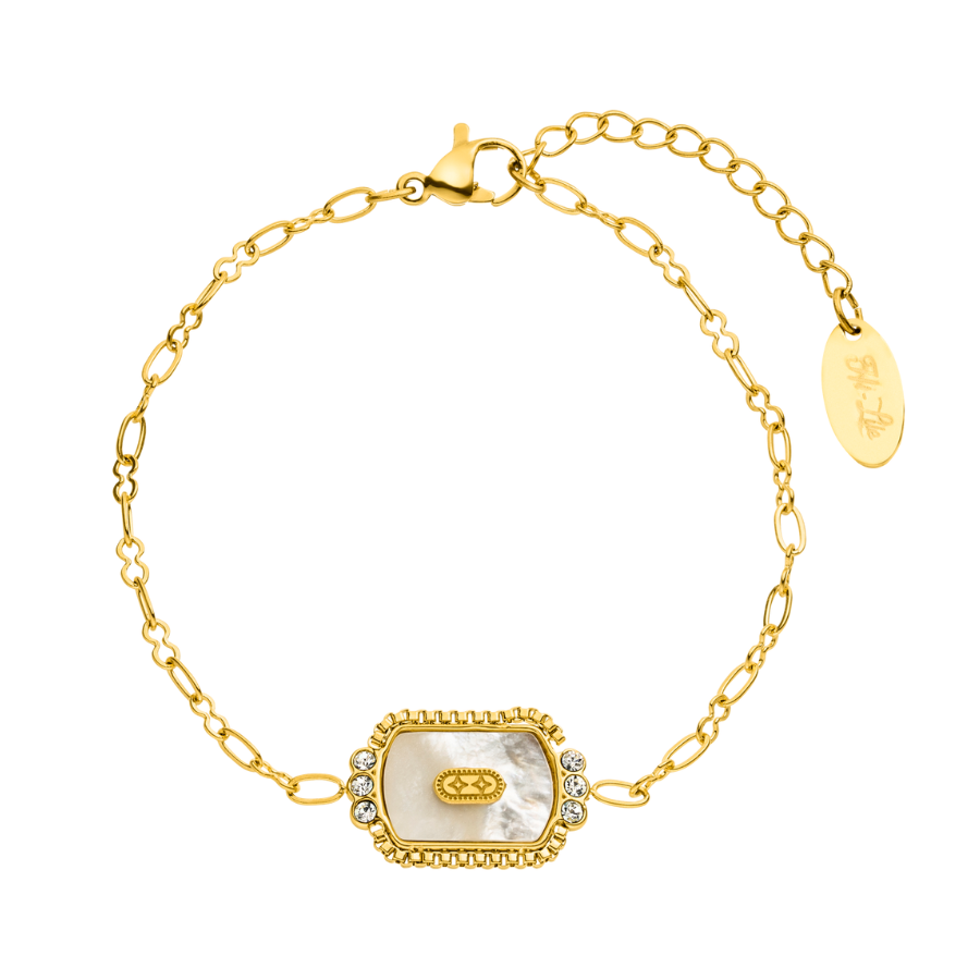 Perlmutt Vibes Victoria Armband 18K Vergoldet