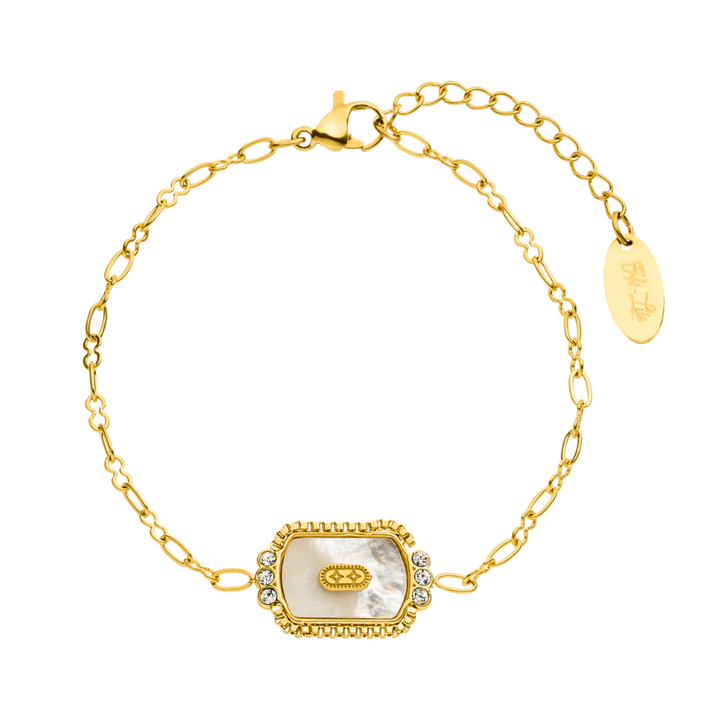 Perlmutt Vibes Victoria Armband 18K Vergoldet