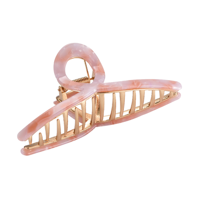 Pink Elegant Wave Acrylic Hair Clip