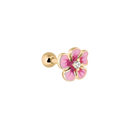 Pink Flower Ohr Piercing