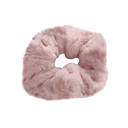 Pink Silky Soft Fluff Scrunchy