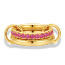 Pink Pave Infinity Flow Ring 18K Vergoldet