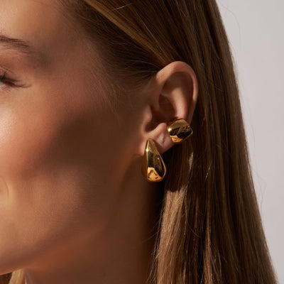Boucles d'oreilles pendantes populaires plaquées or 18 carats - PETIT 