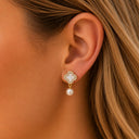Precious Lucky Leaf Pearl Ohrstecker 14K Vergoldet