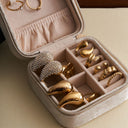 Premium Schmuck Box - Cream Velvet