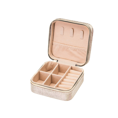 Premium Schmuck Box - Cream Velvet