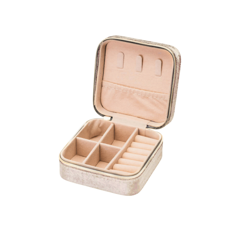 Premium Jewelry Box - Cream Velvet