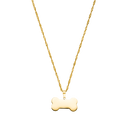 Puppy Engraved Necklace 14K Gold Plated