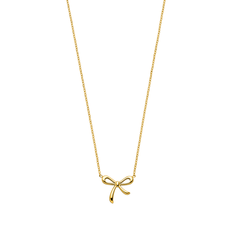 Ribbon Vibes Necklace 14K Gold Plated