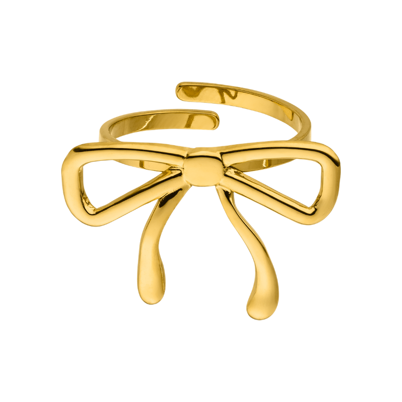 Ribbon Vibes Ring 14K Vergoldet