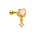 Rose Opal Ear Piercing 18K Gold Plated