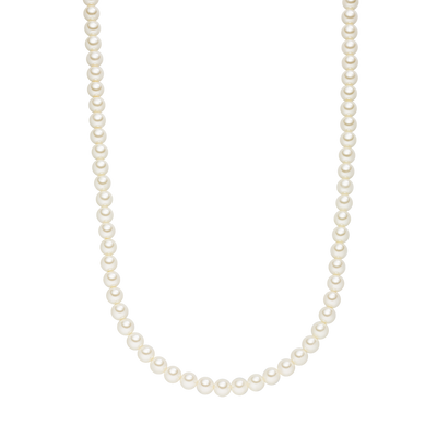 Round Pearl Kette Silber