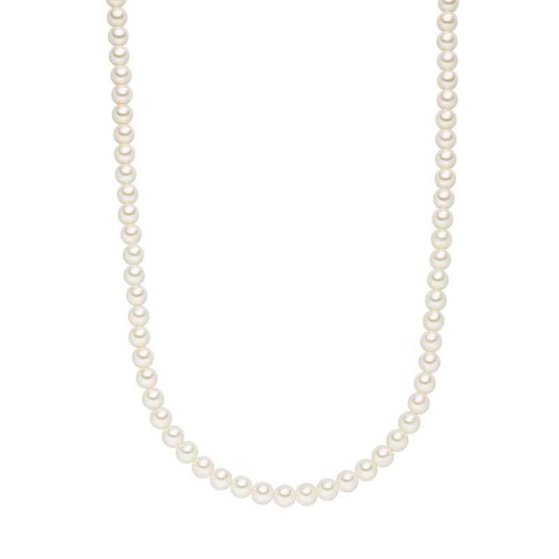 Round Pearl Kette Silber