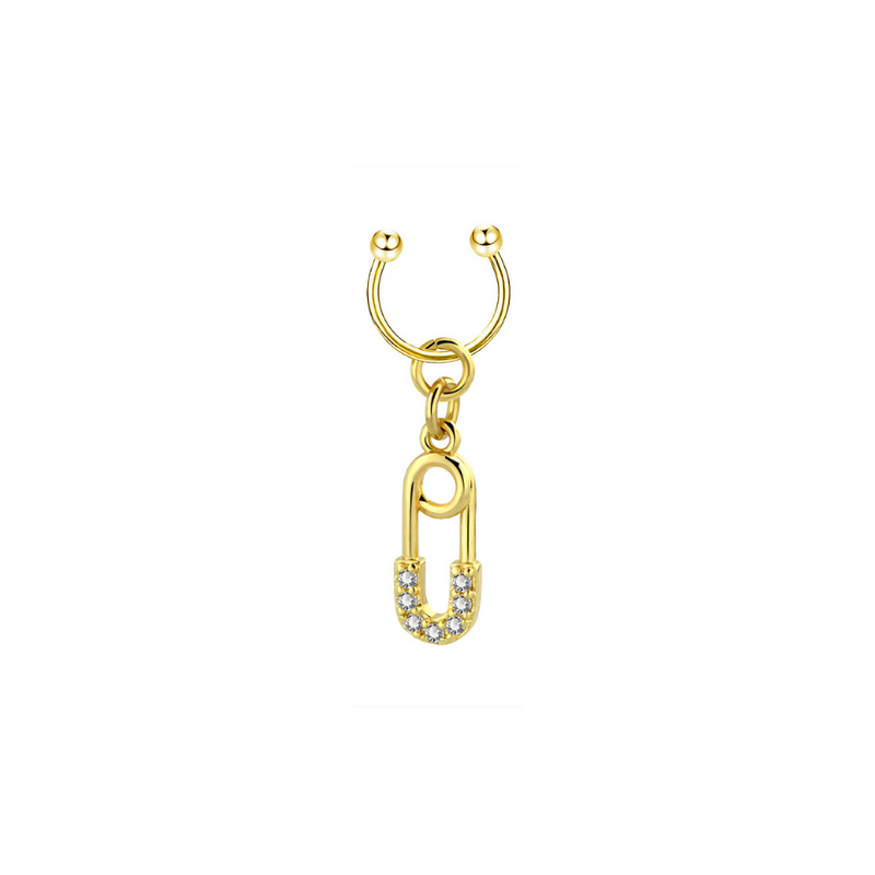Safety Pin Earcuff Gold