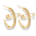 Safety Pin Ohrstecker 14K Vergoldet