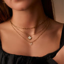 Collier Lettre Simple PLAQUÉ OR 14K