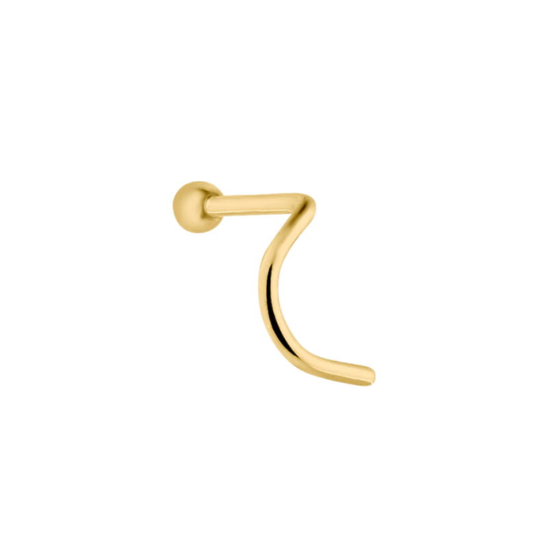 Simple Ball Nose Piercing Gold