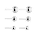 Simple Ball Ohrstecker Set 18K Vergoldet