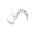 Simple Heart Nose Piercing - Titanium