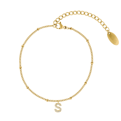 Simple Letter Bracelet 14K Gold Plated