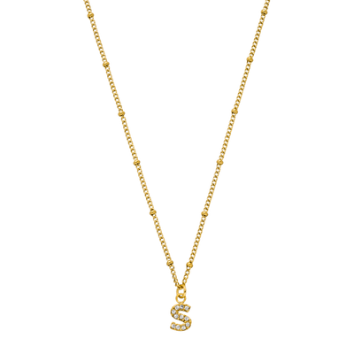 Simple Letter Necklace 14K GOLD PLATED