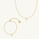 Simple Letter Set 14K Vergoldet