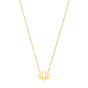 Simple Lotus Necklace 18K Gold Plated