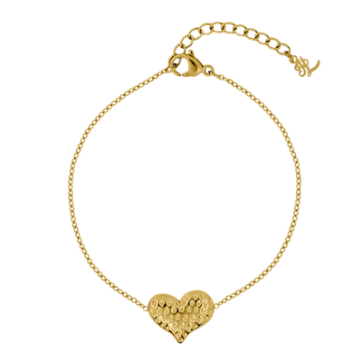 Bracelet d'amour simple plaqué or 14 carats