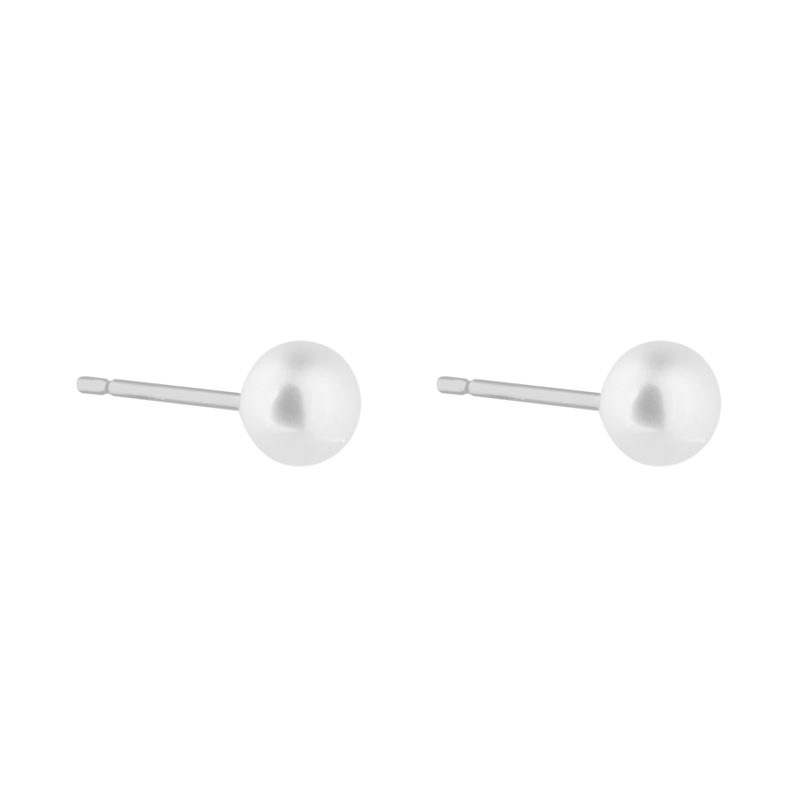 Simple Pearl Ear Studs 14K Gold Plated