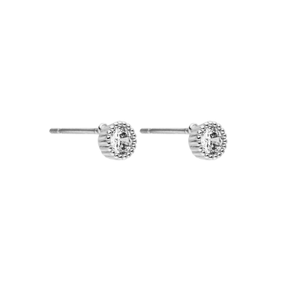 Boucles d'oreilles à tige en pierre simples plaquées or 14 carats