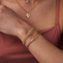 Simple Twist Bangle 18K Gold Plated