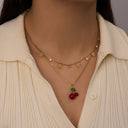 Simple Cherry Kette 14K Vergoldet