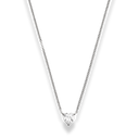 Simple Crystal Heart Necklace 14K Gold Plated