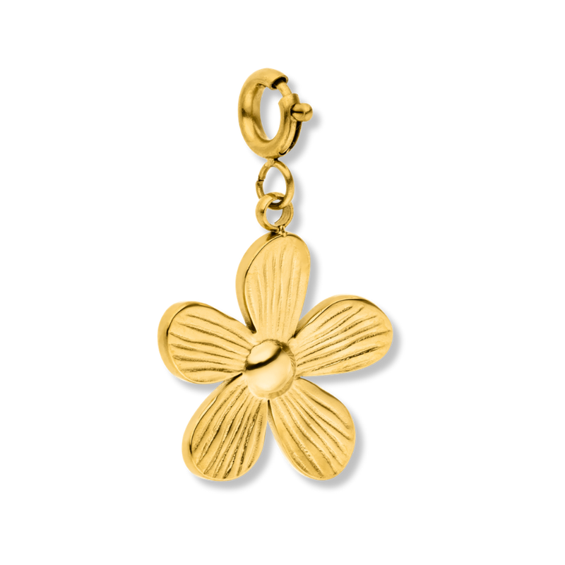 Simple Flower Charm 14K Vergoldet
