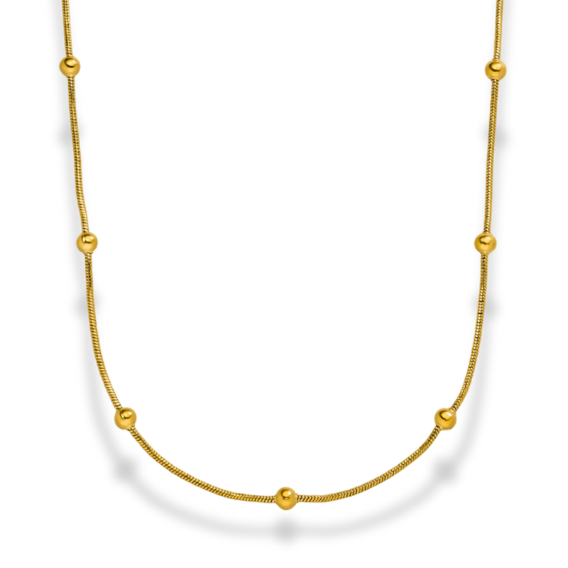 Simple Golden Ball Chain 18K Gold Plated