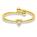 Simple Heart Ring 18K Vergoldet