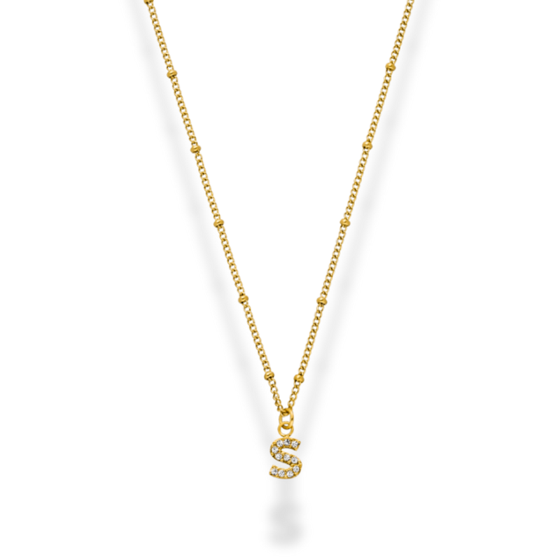 Simple Letter Necklace 14K GOLD PLATED